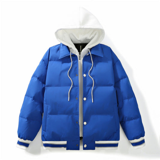 Sportliche Polyester Kapuzen-Daunenjacke