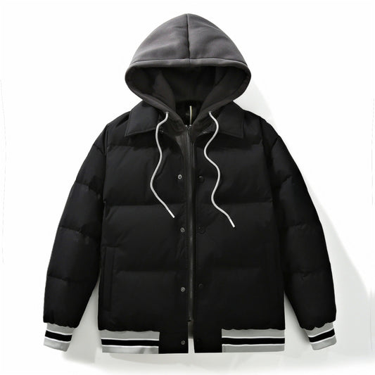 Sportliche Polyester Kapuzen-Daunenjacke