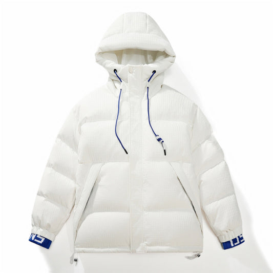 Zeitgemäße Polyester Kapuzen-Daunenjacke