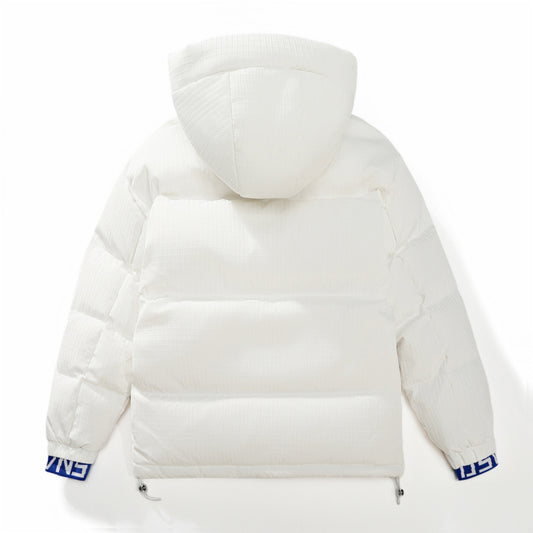 Zeitgemäße Polyester Kapuzen-Daunenjacke