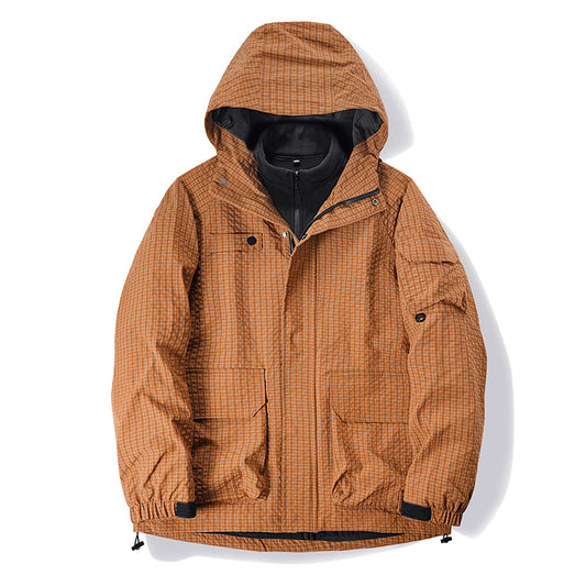 Rustikale Cord Kapuzen-Feldjacke