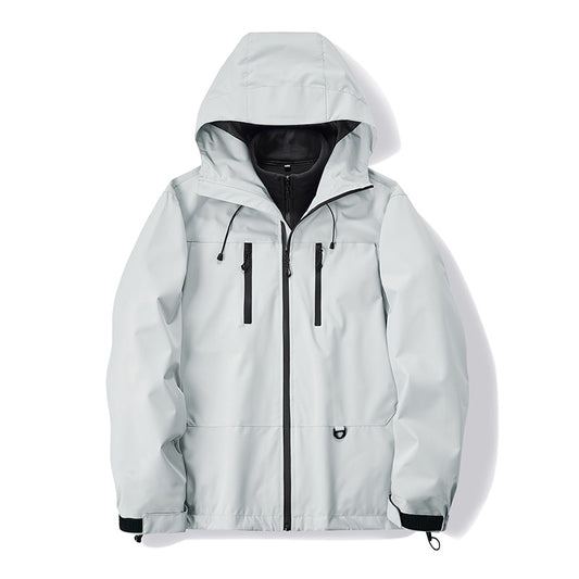 Städtische Pflaume Polyester Kapuzen-Windjacke