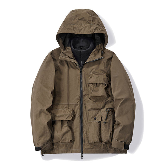 Taktische Schwarze Polyester Kapuzenjacke