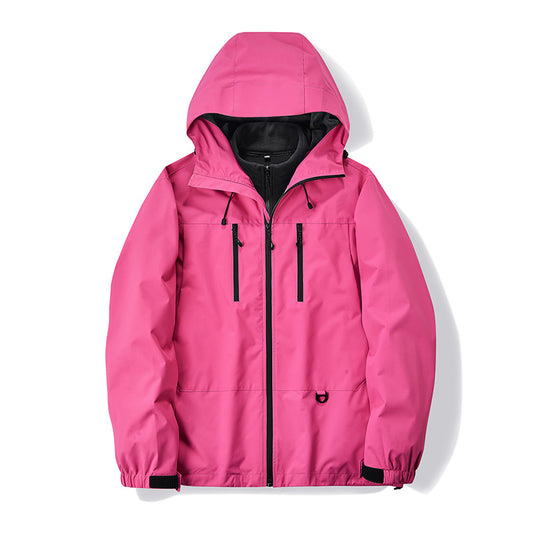 Städtische Pflaume Polyester Kapuzen-Windjacke