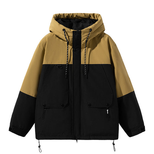 Urbane Zwei-Farbige Kapuzenjacke mit Taktischen Taschen