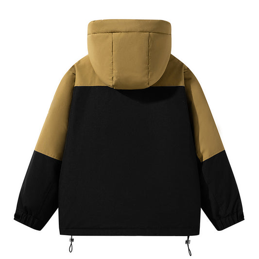 Urbane Zwei-Farbige Kapuzenjacke mit Taktischen Taschen