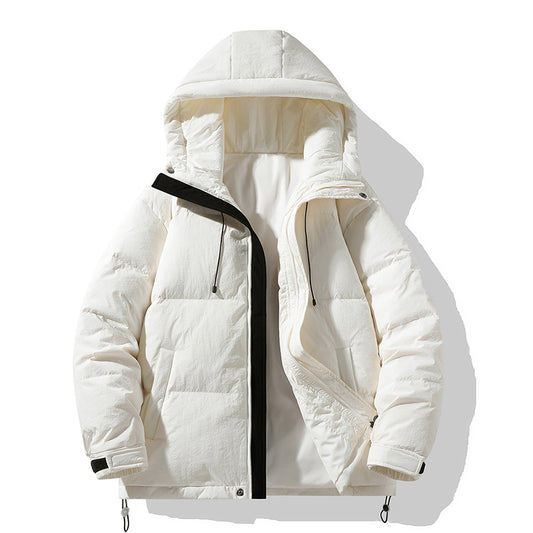 Urban Off-White Kapuzen-Pufferjacke mit Kontrastdetail