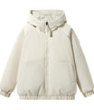 Kräftige Lila Kapuzenjacke mit Elastischen Bündchen