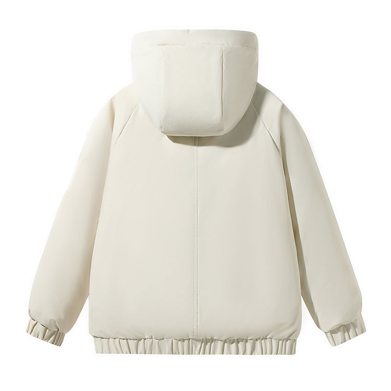 Kräftige Lila Kapuzenjacke mit Elastischen Bündchen