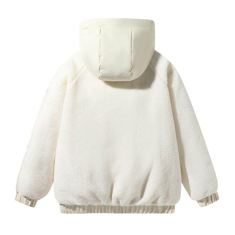 Kräftige Lila Kapuzenjacke mit Elastischen Bündchen