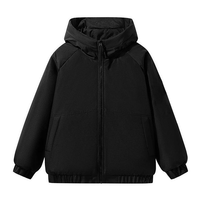 Kräftige Lila Kapuzenjacke mit Elastischen Bündchen