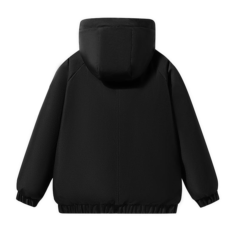 Kräftige Lila Kapuzenjacke mit Elastischen Bündchen