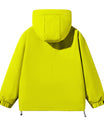 Leuchtend Gelber Kapuzen-Windbreaker mit Vielen Taschen