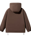 Leuchtend Gelber Kapuzen-Windbreaker mit Vielen Taschen