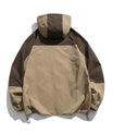 Robuste Polyester-Farbblock-Reißverschluss-Kapuzen-Feldjacke