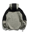 Robuste Polyester-Farbblock-Reißverschluss-Kapuzen-Feldjacke