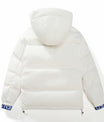 Zeitgemäße Polyester Kapuzen-Daunenjacke