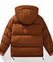 Zeitgemäße Polyester Kapuzen-Daunenjacke