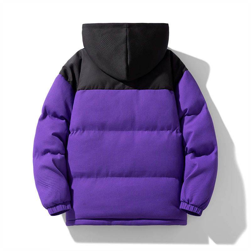 Stilvolle Zwei-Farben Kapuzen-Parkajacke