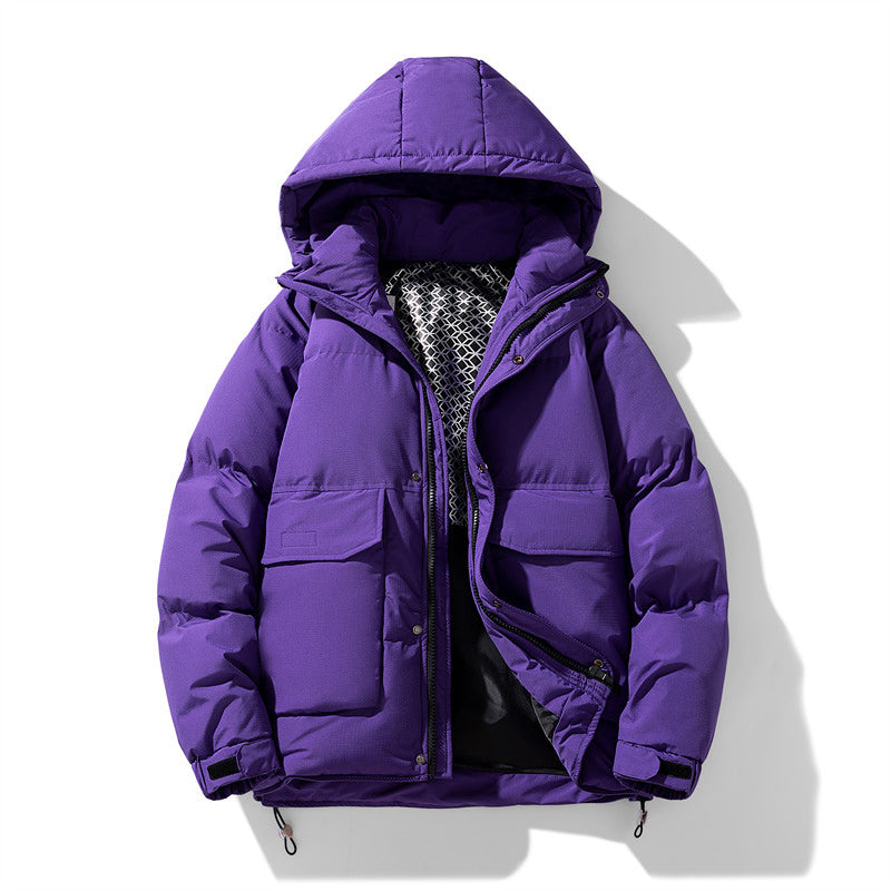 Lebhafte Polyester Kapuzen-Pufferjacke