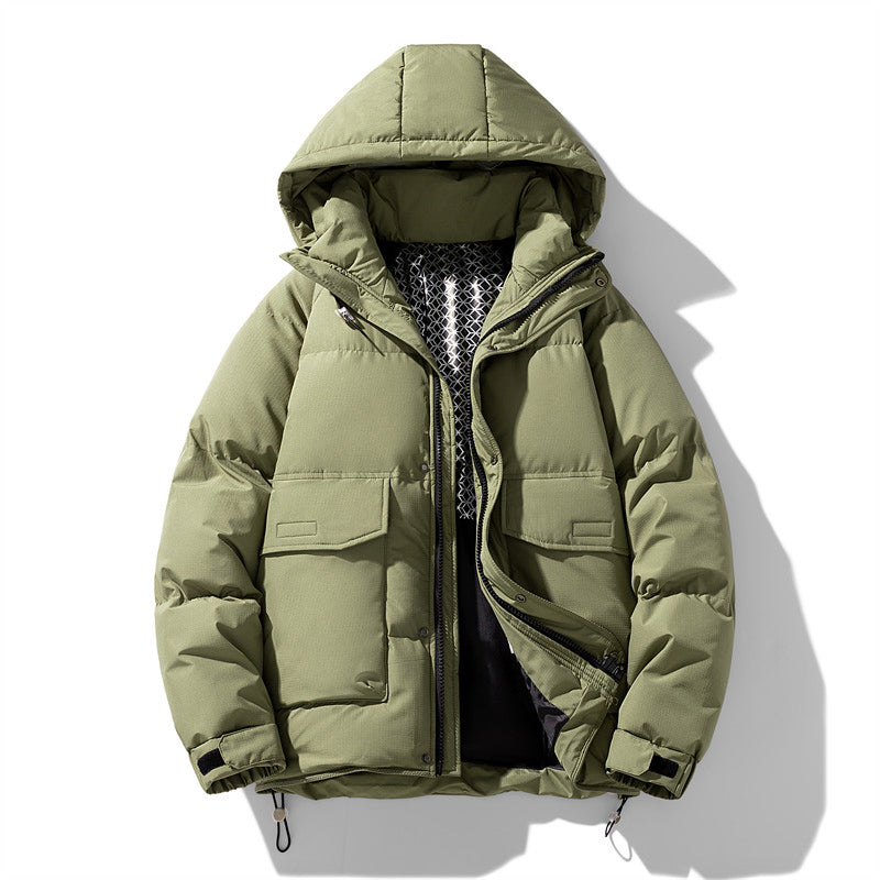 Lebhafte Polyester Kapuzen-Pufferjacke