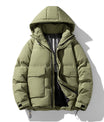 Lebhafte Polyester Kapuzen-Pufferjacke