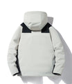 Zeitgenössische Polyester  Farbblock-Pufferjacke