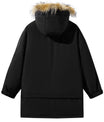 Elegante Creme Parka mit Kunstpelz-Kapuzenbesatz