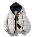 Robuste Polyester Kapuzen-Pufferjacke mit Sherpa-Futter