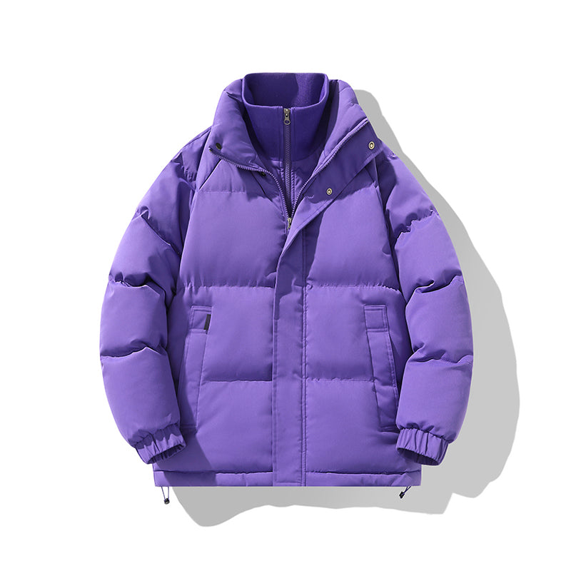 Klassische Polyester Isolierte Stehkragen-Pufferjacke