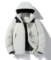 Zeitgenössische Polyester  Farbblock-Pufferjacke
