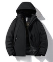 Zeitgenössische Polyester  Farbblock-Pufferjacke