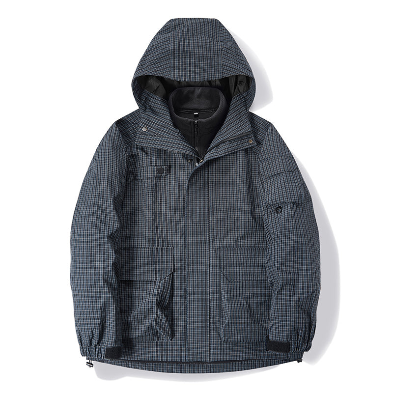 Rustikale Cord Kapuzen-Feldjacke