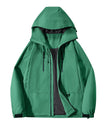 Technische Polyester Kapuzenjacke mit Reißverschluss