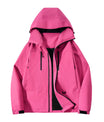 Technische Polyester Kapuzenjacke mit Reißverschluss