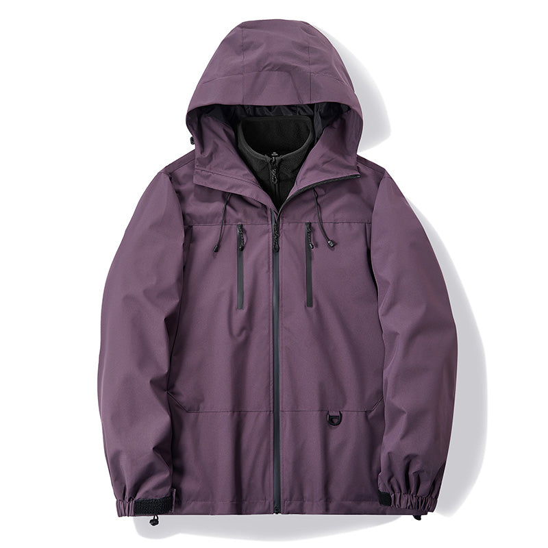 Städtische Pflaume Polyester  Kapuzen-Windjacke