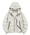 Lässige Polyester Kapuzenjacke mit Reißverschluss