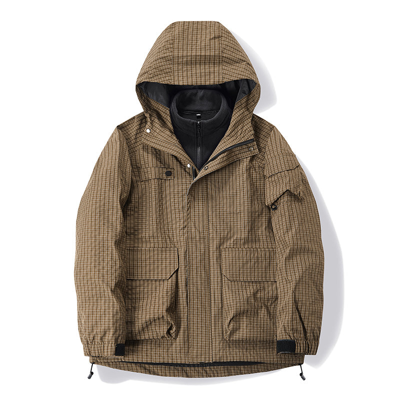Rustikale Cord Kapuzen-Feldjacke