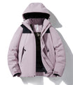 Zeitgenössische Polyester  Farbblock-Pufferjacke