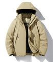 Zeitgenössische Polyester  Farbblock-Pufferjacke