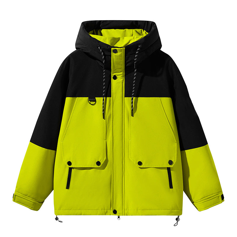 Urbane Zwei-Farbige Kapuzenjacke mit Taktischen Taschen