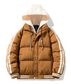 Unisex Sportliche Polyester Gestreifte Daunenjacke