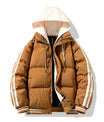Unisex Sportliche Polyester Gestreifte Daunenjacke