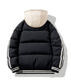 Unisex Sportliche Polyester Gestreifte Daunenjacke