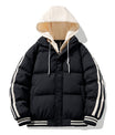 Unisex Sportliche Polyester Gestreifte Daunenjacke
