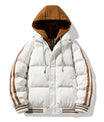 Unisex Sportliche Polyester Gestreifte Daunenjacke