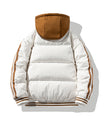 Unisex Sportliche Polyester Gestreifte Daunenjacke