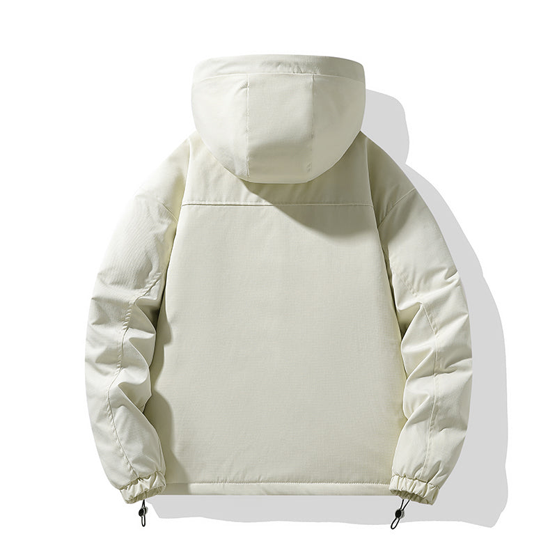 Unisex Funktionelle Oliv Sherpa-gefütterte Kapuzenjacke