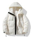 Urban Off-White Kapuzen-Pufferjacke mit Kontrastdetail