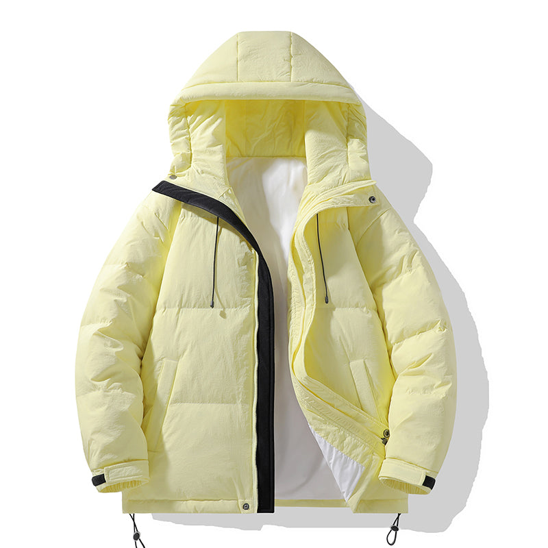 Urban Off-White Kapuzen-Pufferjacke mit Kontrastdetail